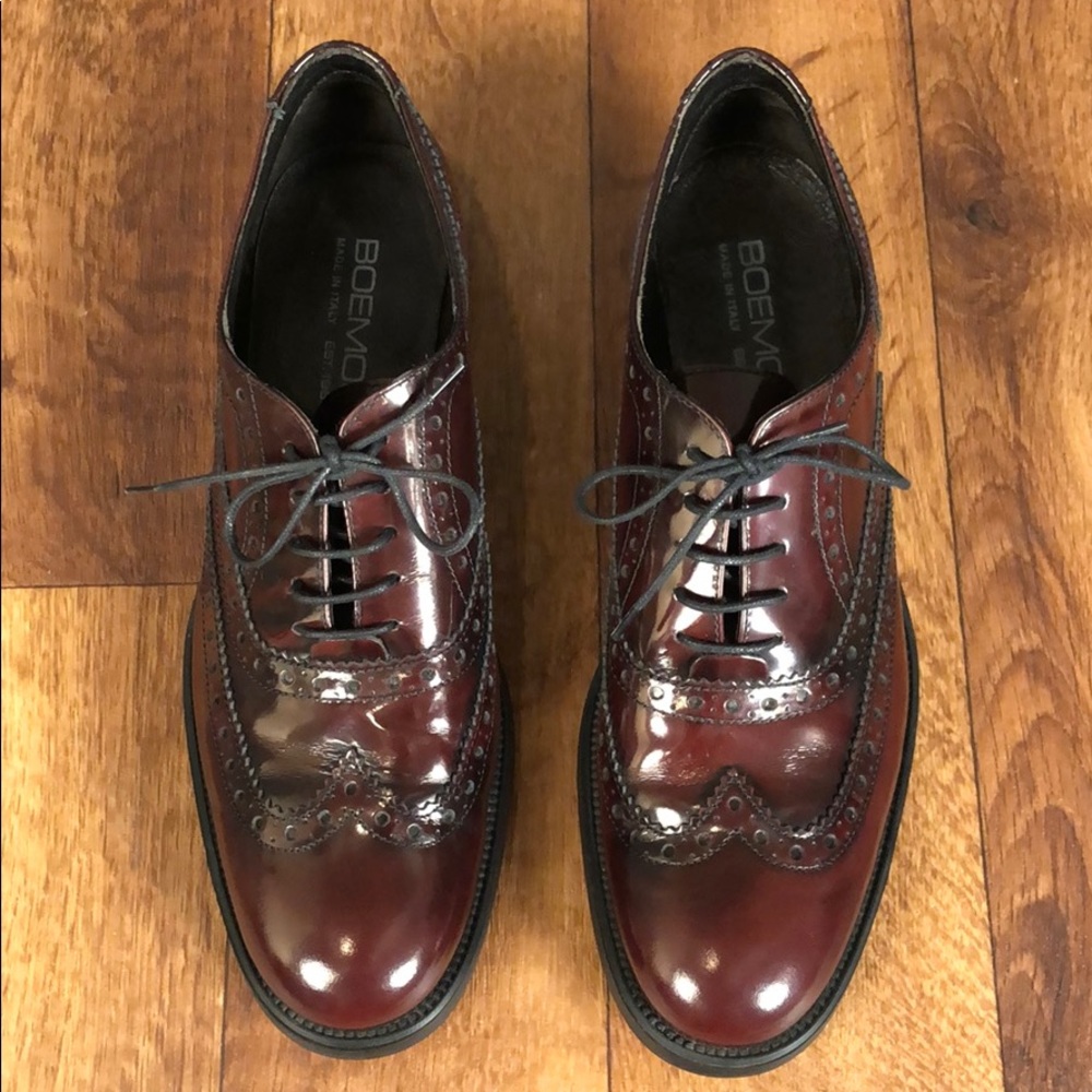 Boemos Women's Burgundy Leather Loafers